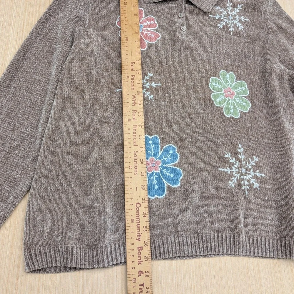 Vintage Alfred Dunner 90's Cottage Floral Soft Pullover Sweater‎ Women's 3X